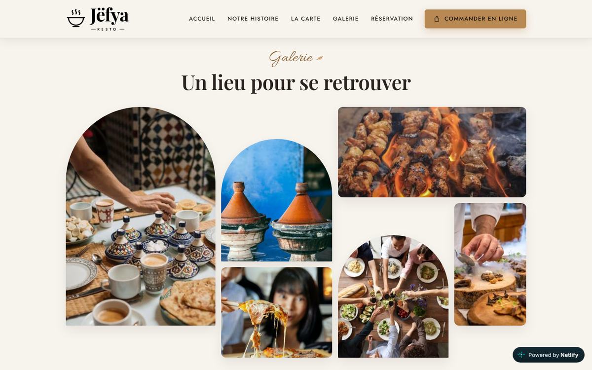 Une autre section du site Jëfya Resto